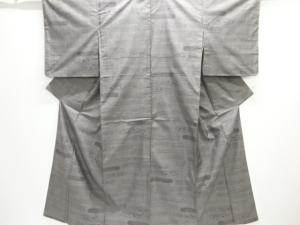 ヱ霞に箔散らし・古典柄織り出し本場泥大島紬着物(9マルキ)